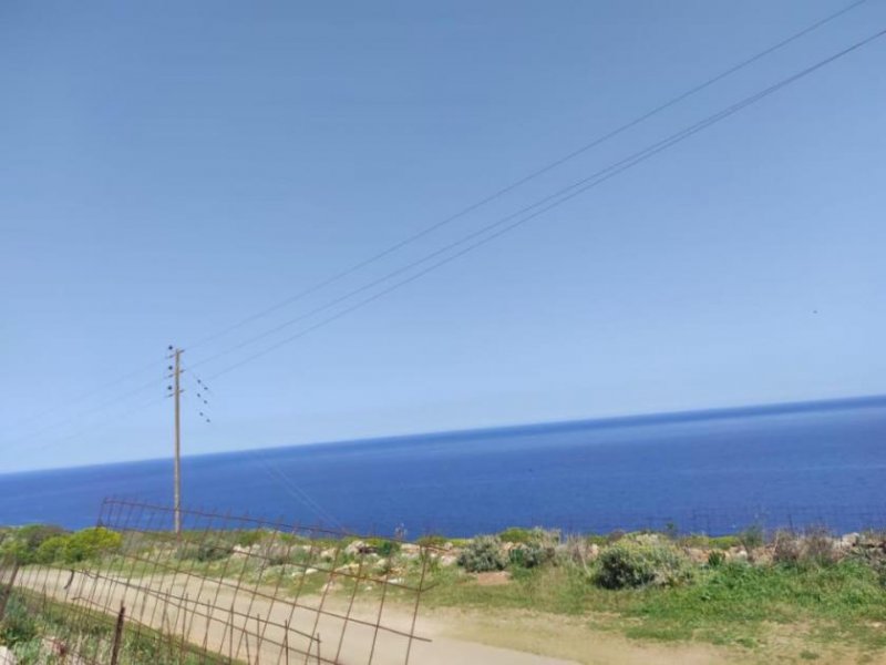 Omprogialos Kreta, Omprogialos: Grundstück mit unverbaubarem Meerblick zu verkaufen Grundstück kaufen